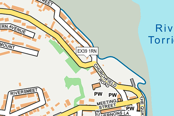 EX39 1RN map - OS OpenMap – Local (Ordnance Survey)