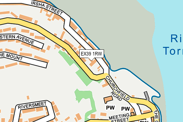 EX39 1RW map - OS OpenMap – Local (Ordnance Survey)