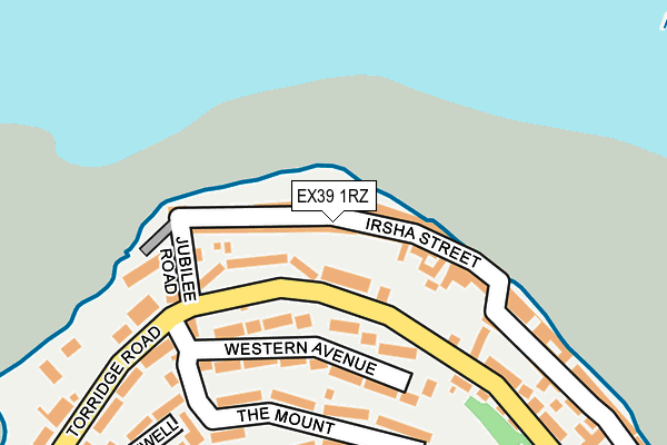 EX39 1RZ map - OS OpenMap – Local (Ordnance Survey)