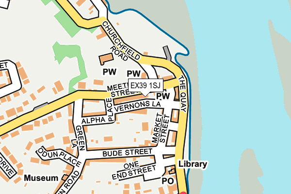 EX39 1SJ map - OS OpenMap – Local (Ordnance Survey)