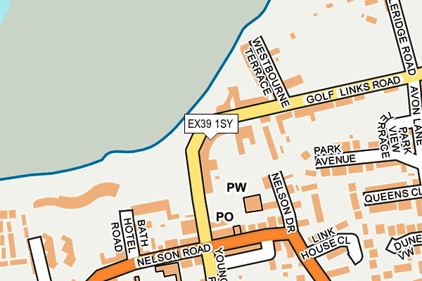 EX39 1SY map - OS OpenMap – Local (Ordnance Survey)