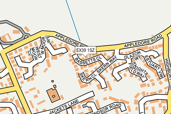 EX39 1SZ map - OS OpenMap – Local (Ordnance Survey)