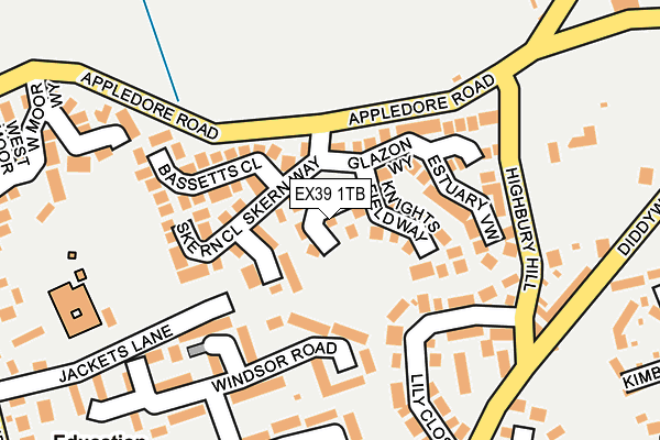 EX39 1TB map - OS OpenMap – Local (Ordnance Survey)