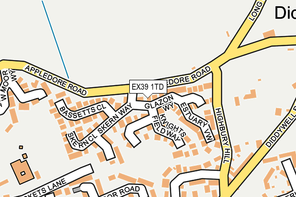 EX39 1TD map - OS OpenMap – Local (Ordnance Survey)