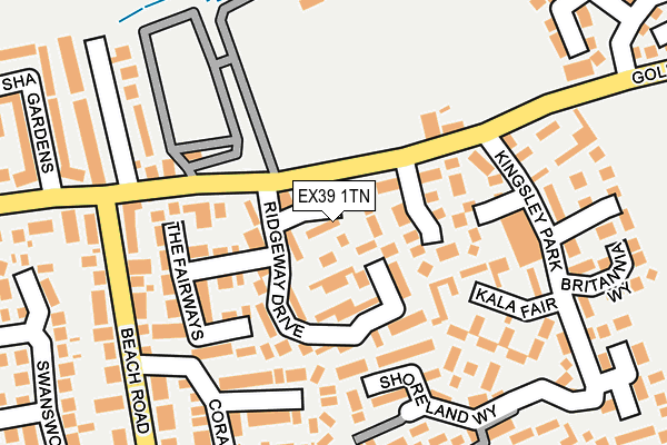 EX39 1TN map - OS OpenMap – Local (Ordnance Survey)