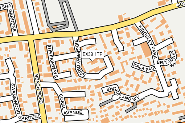 EX39 1TP map - OS OpenMap – Local (Ordnance Survey)