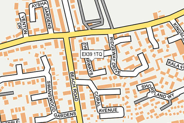 EX39 1TQ map - OS OpenMap – Local (Ordnance Survey)