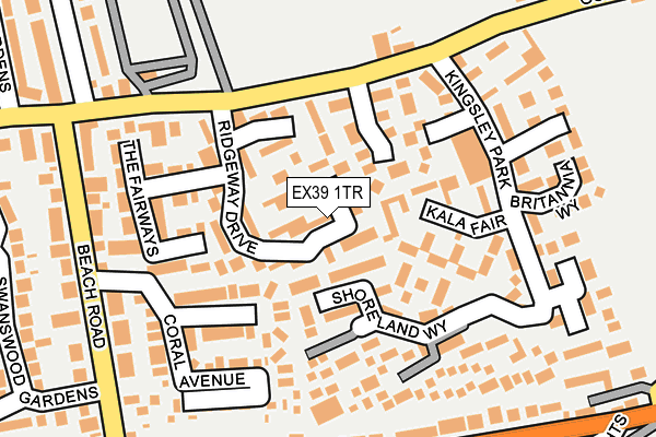 EX39 1TR map - OS OpenMap – Local (Ordnance Survey)