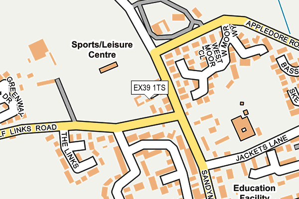 EX39 1TS map - OS OpenMap – Local (Ordnance Survey)