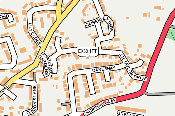 EX39 1TT map - OS OpenMap – Local (Ordnance Survey)