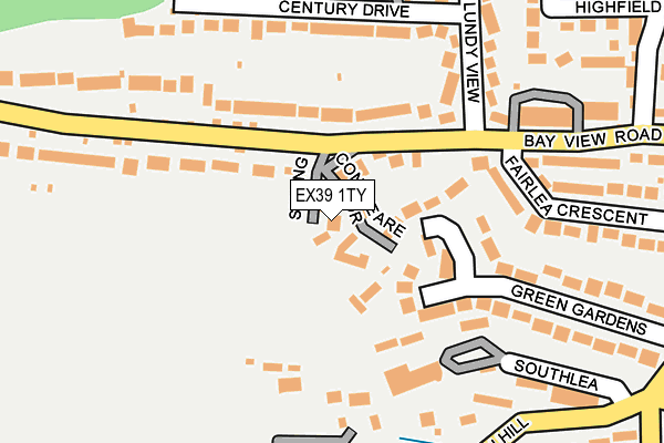 EX39 1TY map - OS OpenMap – Local (Ordnance Survey)