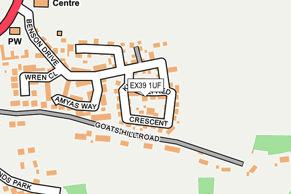 EX39 1UF map - OS OpenMap – Local (Ordnance Survey)