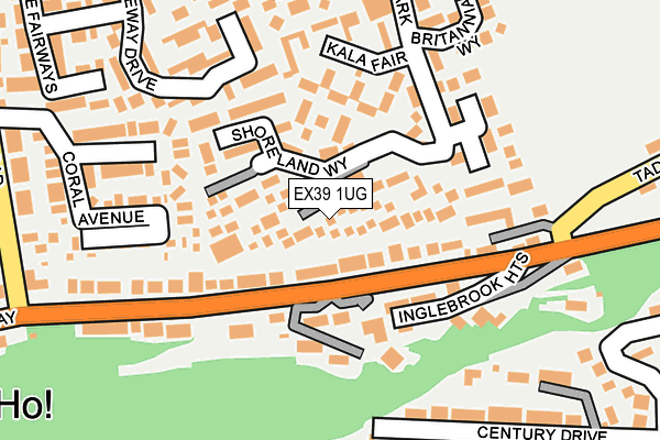 EX39 1UG map - OS OpenMap – Local (Ordnance Survey)