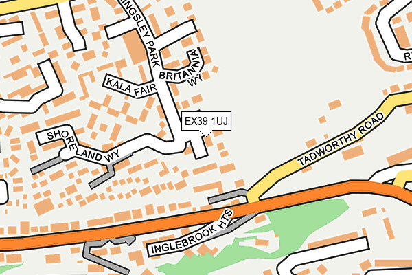 EX39 1UJ map - OS OpenMap – Local (Ordnance Survey)