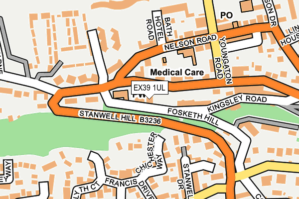 EX39 1UL map - OS OpenMap – Local (Ordnance Survey)