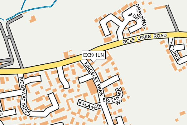 EX39 1UN map - OS OpenMap – Local (Ordnance Survey)