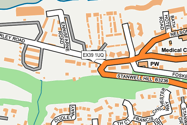 EX39 1UQ map - OS OpenMap – Local (Ordnance Survey)