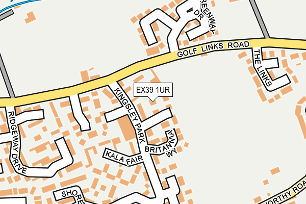 EX39 1UR map - OS OpenMap – Local (Ordnance Survey)