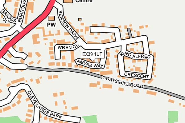 EX39 1UT map - OS OpenMap – Local (Ordnance Survey)