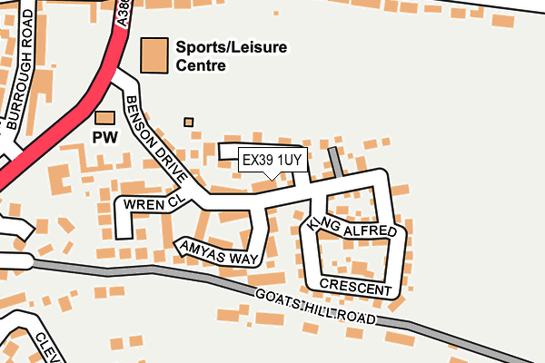 EX39 1UY map - OS OpenMap – Local (Ordnance Survey)