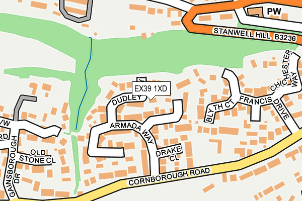 EX39 1XD map - OS OpenMap – Local (Ordnance Survey)