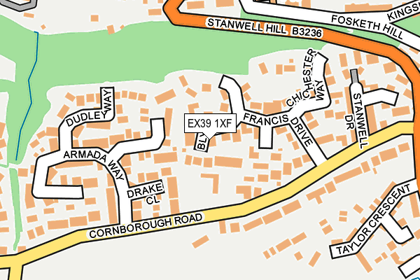 EX39 1XF map - OS OpenMap – Local (Ordnance Survey)