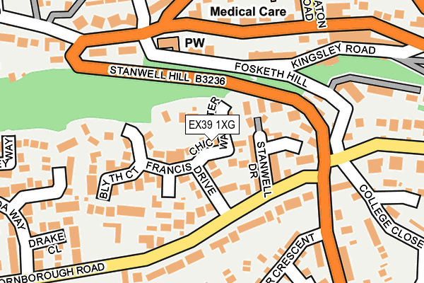 EX39 1XG map - OS OpenMap – Local (Ordnance Survey)