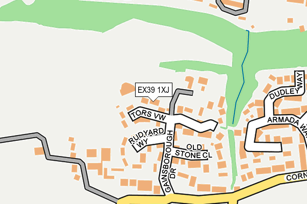 EX39 1XJ map - OS OpenMap – Local (Ordnance Survey)