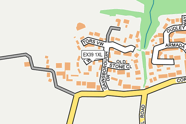 EX39 1XL map - OS OpenMap – Local (Ordnance Survey)