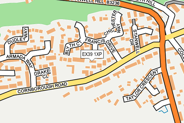 EX39 1XP map - OS OpenMap – Local (Ordnance Survey)