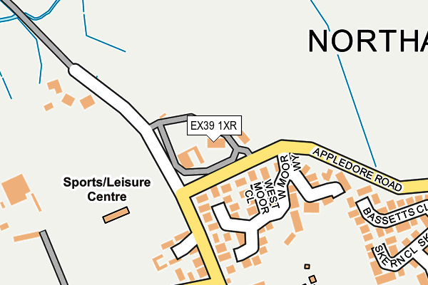 EX39 1XR map - OS OpenMap – Local (Ordnance Survey)