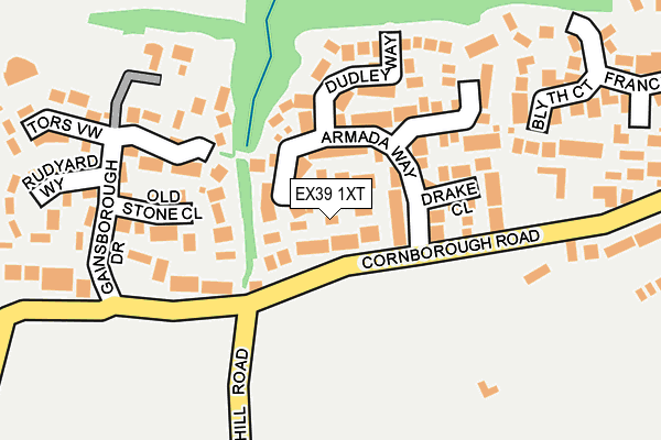 EX39 1XT map - OS OpenMap – Local (Ordnance Survey)