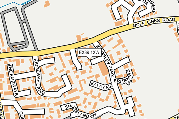 EX39 1XW map - OS OpenMap – Local (Ordnance Survey)
