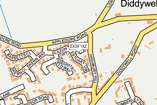 EX39 1XZ map - OS OpenMap – Local (Ordnance Survey)