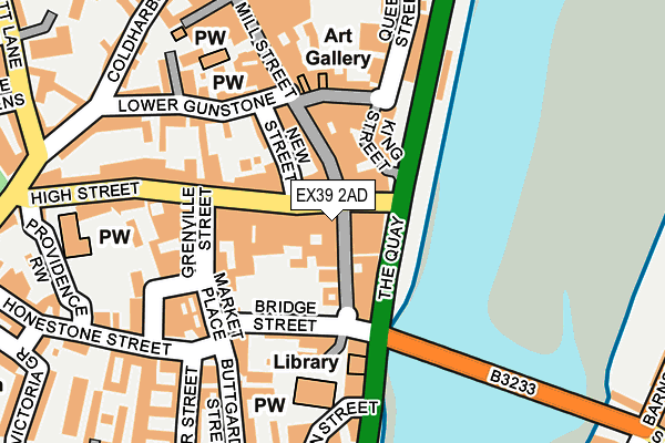 EX39 2AD map - OS OpenMap – Local (Ordnance Survey)