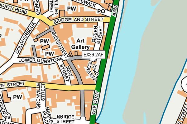 EX39 2AF map - OS OpenMap – Local (Ordnance Survey)