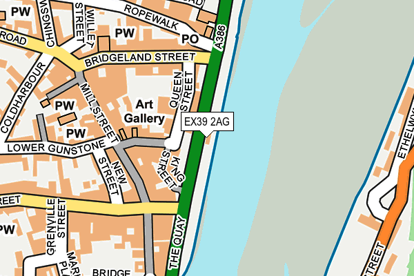 EX39 2AG map - OS OpenMap – Local (Ordnance Survey)