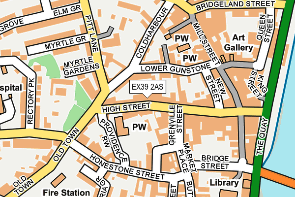 EX39 2AS map - OS OpenMap – Local (Ordnance Survey)