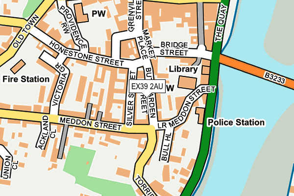 EX39 2AU map - OS OpenMap – Local (Ordnance Survey)