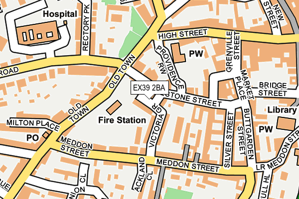 EX39 2BA map - OS OpenMap – Local (Ordnance Survey)