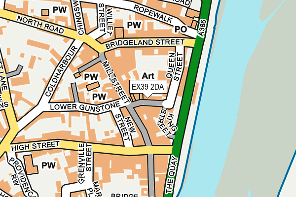 EX39 2DA map - OS OpenMap – Local (Ordnance Survey)