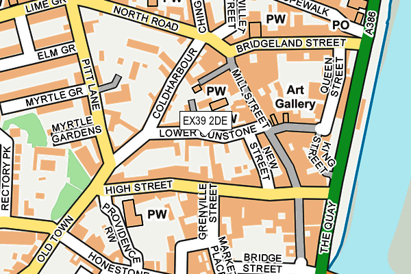 EX39 2DE map - OS OpenMap – Local (Ordnance Survey)