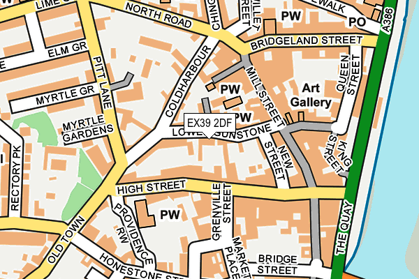 EX39 2DF map - OS OpenMap – Local (Ordnance Survey)