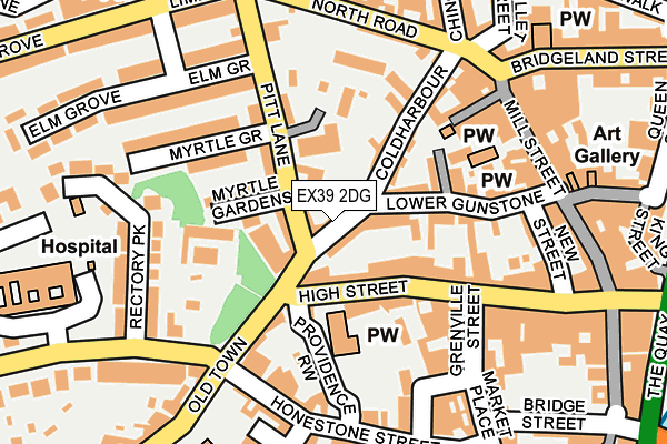 EX39 2DG map - OS OpenMap – Local (Ordnance Survey)