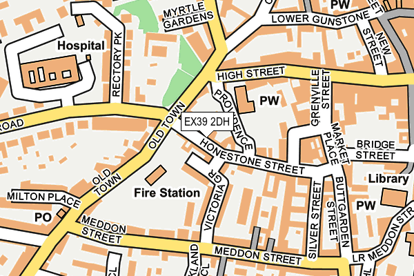 EX39 2DH map - OS OpenMap – Local (Ordnance Survey)
