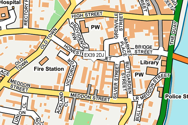EX39 2DJ map - OS OpenMap – Local (Ordnance Survey)