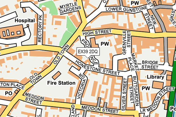 EX39 2DQ map - OS OpenMap – Local (Ordnance Survey)