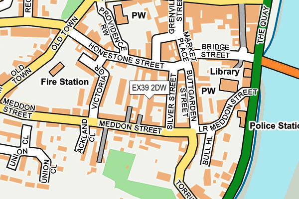 EX39 2DW map - OS OpenMap – Local (Ordnance Survey)