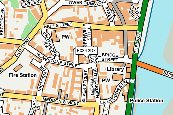 EX39 2DX map - OS OpenMap – Local (Ordnance Survey)