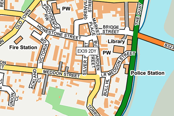 EX39 2DY map - OS OpenMap – Local (Ordnance Survey)